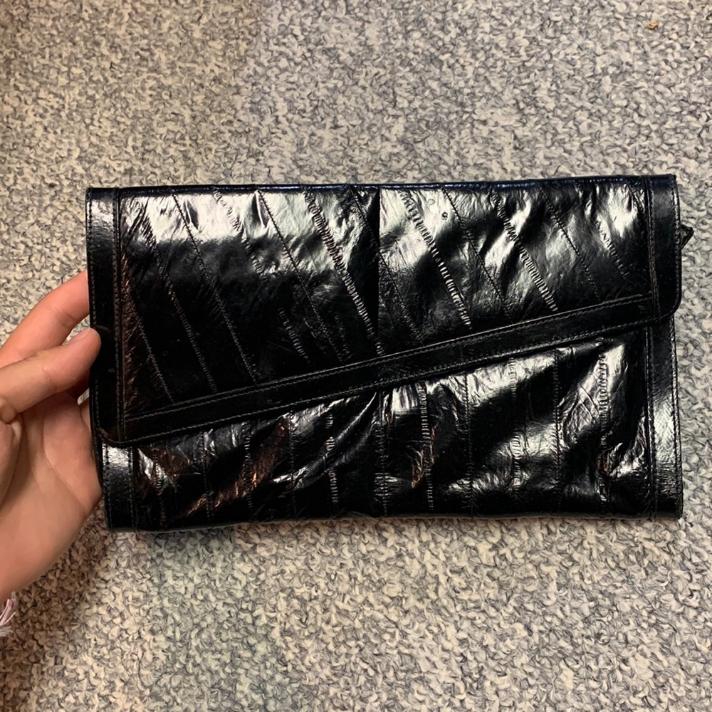 90s Eel Leather Clutch